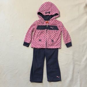 2 pc matching fleece Puma outfit